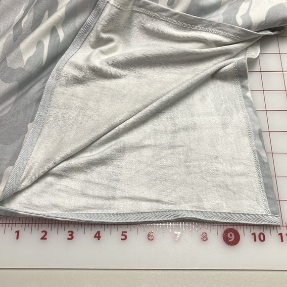 HILARY RADLEY Grey/WHT Camo Crew Side Slit SLVless Beachy Minimal Midi Dress XL - Picture 10 of 16